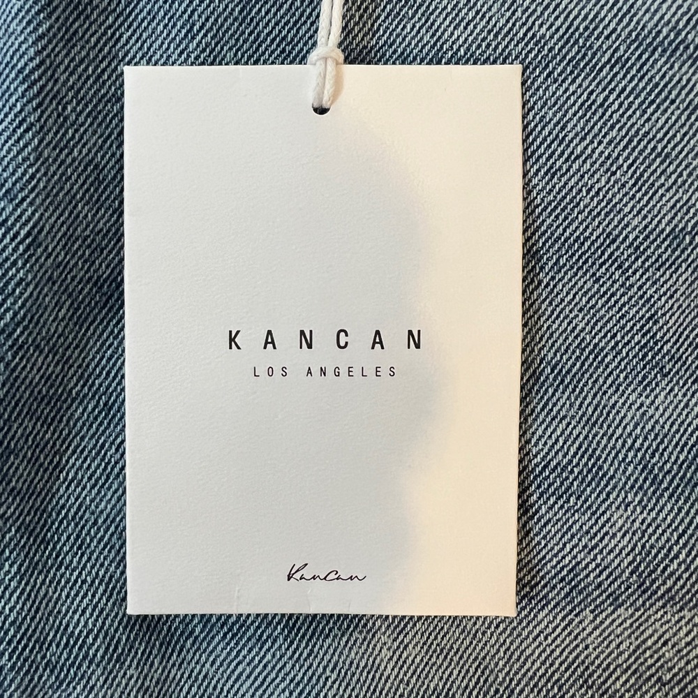 NWT KanCan High Rise Denim Mini Skirt sz lg - Picture 8 of 10
